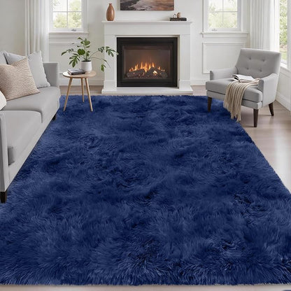 6x9 Area Rugs for Living Room Bedroom: Ultra Soft Fluffy Shag Rug Upgrade by Luxturiy