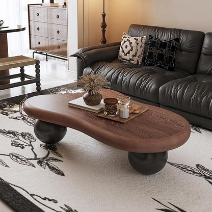 47.2” French Country Rustic Cloud Coffee Table by BSYEIO