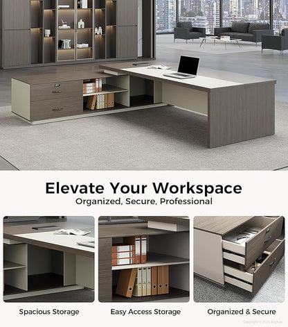 79" L-Shaped Executive Desk - Image 7