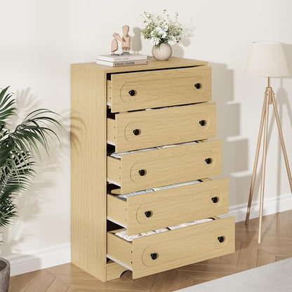 Garvee 5 Drawer Dresser for Bedroom, Wooden Mid Century Modern Chest of Drawers - Image 5