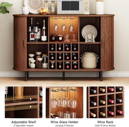 ONBRILL 55" Wine Bar Cabinet - Image 4