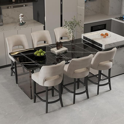 VKNOW Bar Stools Set of 6, Modern Counter Stools by VKNOW