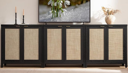 SICOTAS Rattan Sideboard Buffet Storage Cabinet - Image 10