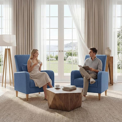 COLAMY Mid-Century Modern Upholstered Accent Chair - Image 9