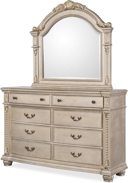 First of a Kind Evelyn Traditional 5 Piece Queen Bedroom Set - Image 4