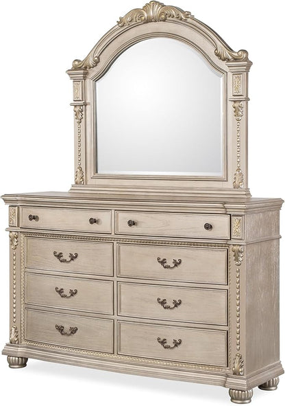 First of a Kind Evelyn Traditional 5 Piece King Bedroom Set - Image 4