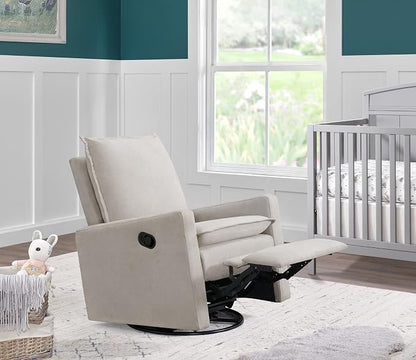 Oxford Baby Uptown Upholstered Glider Recliner Rocking Chair 360° Swivel - Image 9