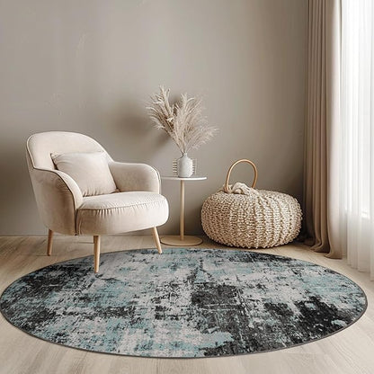 RELEANY Washable Area Rugs 4ft Non-Slip Modern Abstract Soft - Image 2