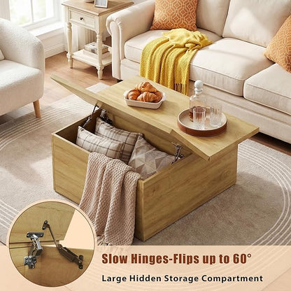 HUAHUU Lift Top Coffee Table, 4 in 1 Square Coffee Table - Image 4