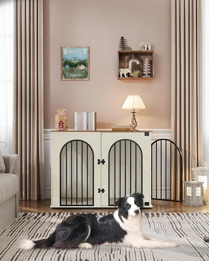 Hzuaneri 44.1" Wooden Dog Crate Furniture, Indoor Dog Kennel Dogs Cage - Image 3