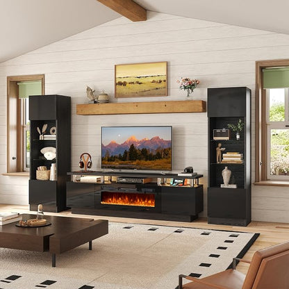 80" TV Stand for Living Room, Large Entertainment Center & Media Console - Image 2