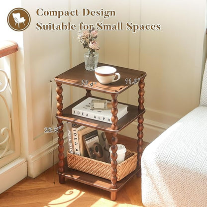 Fultyle Small Side Table, 3-Tier End Table Living Room - Image 5