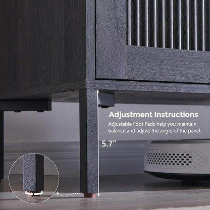 IFBUY Modern Sideboard Buffet Cabinet, Wooden Modular Coffee Bar Cabinets - Image 7