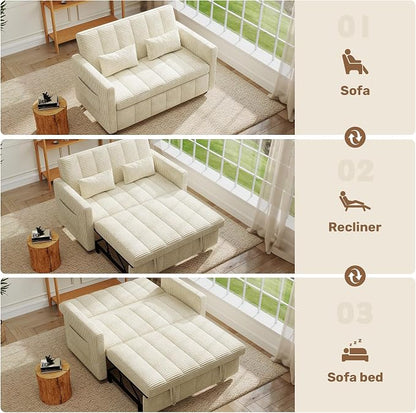 Nebuaegis Sleeper Sofa Bed, 3-in-1 Convertible Pull Out Couch - Image 4