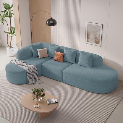 114 Inch Boneless Couches for Living Room, Modern Modular Sectional Sofa by Luxanimarion