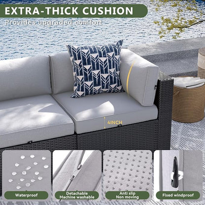 Aoxun 8 Piece Patio Furniture Set - Image 4