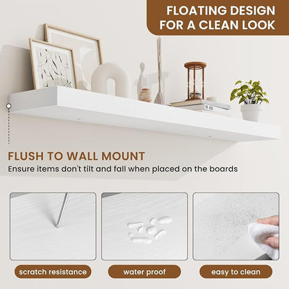 fuqing Floating Shelves for Wall, Wall Mounted Wood Floating Shelf - Image 5