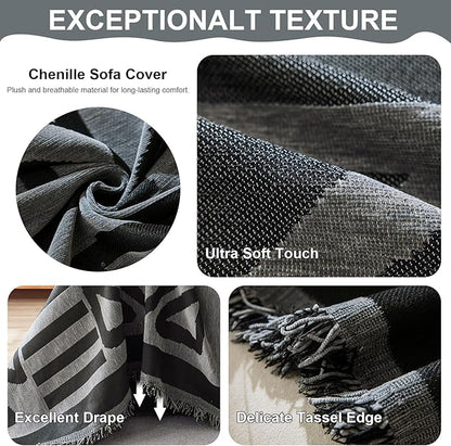 VClife Bohemian Couch Covers for Dog, Minimalism Checkered Sofa Furniture - Image 5