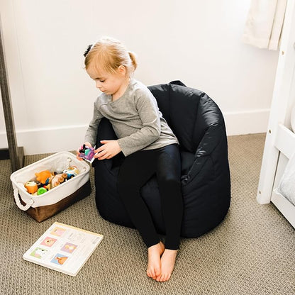 Big Joe Milano Kid's Smartmax Black Beanbag Chair - Image 5