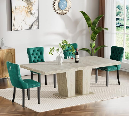 Henf 5 Pieces Extendable Dining Table Set by Henf