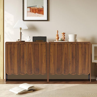 ORRD Sideboard Buffet Cabinet Set of 2, Accent Storage Cabinets - Image 9