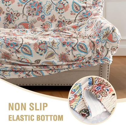 H.VERSAILTEX Floral Pattern Chair Covers Armchair Printed Chair Slip Covers - Image 7