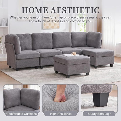 113" Modular Sectional Sofa Couch - Image 6