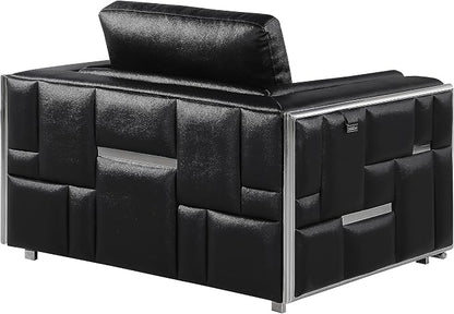 Blackjack Furniture Catania Modern Top Grain Italian Leather Sofa Set - Image 12
