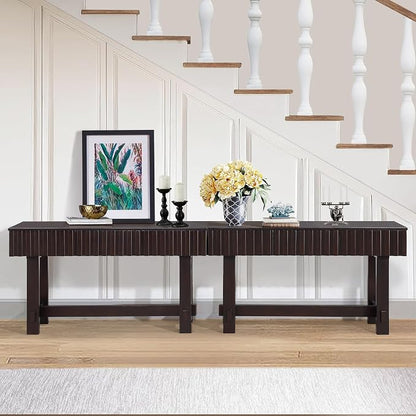 52" Wood Console Table for Entryway, Mid-Century Sofa Table - Image 5