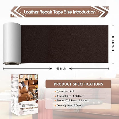 KING MOUNTAIN Leather Repair Patch, 4 x 63 Inches self Adhesive Leather Repair - Image 4