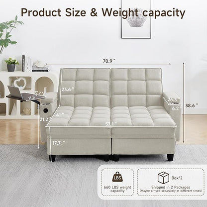 oaaktu 70.9'' Double Chaise Lounge - Image 2