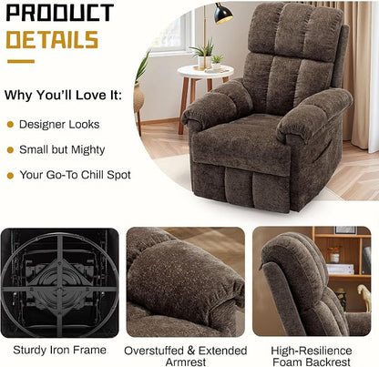 Korser Recliner Chair, Swivel Rocker Recliner Chair - Image 5