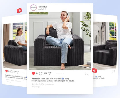 Hobestluk Single Sofa Foam Couch Sofa - Image 4