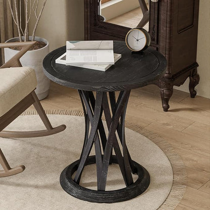 COZAYH Round Farmhouse End Table - Image 5