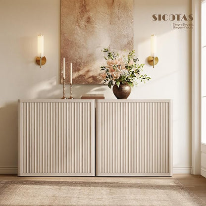 SICOTAS Buffet Cabinet with Storage 103.8" Sideboard Accent Modern Credenza - Image 3