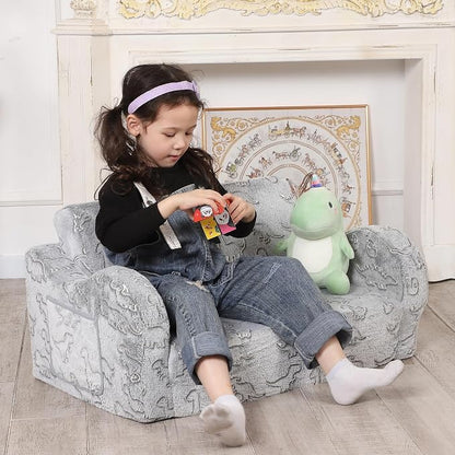 MOMCAYWEX Kids Sofa, 2-in-1 Flip-Out Foam Couch - Image 2