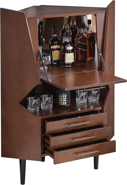 SEI FURNITURE Larson Corner Storage Bar Cabinet - Image 13