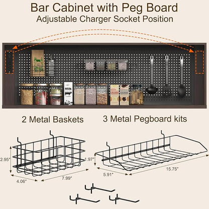 71" Pantry Cabinet, Kitchen Hutch Storage - Image 2