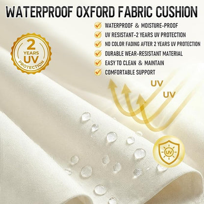 2 Pack 80x26 Inch Folding Chaise Lounge Cushion Quick Dry - Image 4