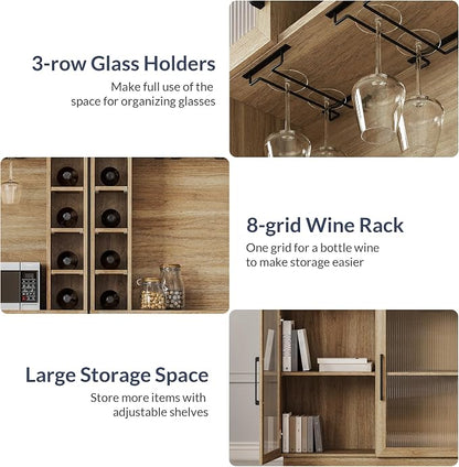 BELLEZE Coffee Wine Bar Cabinet - Image 7