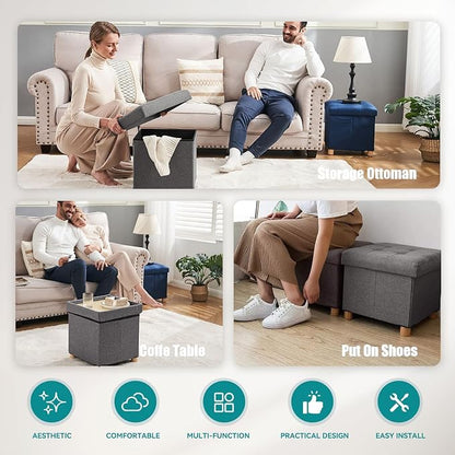 BRIAN & DANY Ottoman with Storage, Small Storage Ottoman - Image 6