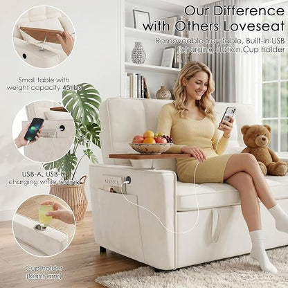 54'' Sleeper Sofa Bed, Convertible Pull Out Couch Futon - Image 4