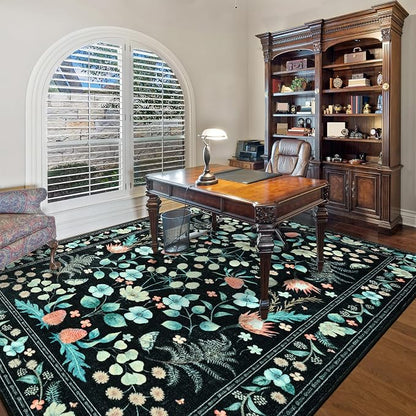 Area Rugs for Living Room, Washable 5x7 Vintage Rug for Bedroom, Non-Slip - Image 5