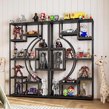 HolliWill 70.8" Tall Bookshelves Set of 2, Bedroom –Metal Frame & Anti-Tip & - Image 5