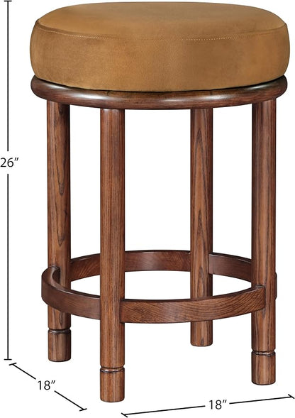 Meridian Furniture 978Saddle-C Monette Collection Art Deco Counter Stool - Image 3