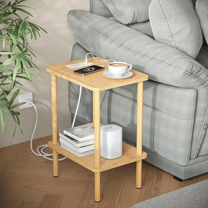 Apicizon 2 Tier End Table Set of 2, Small Side Table - Image 2