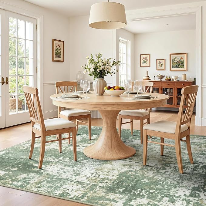 RELEANY Washable Area Rugs 5'x8' Non-Slip Modern Abstract Soft - Image 2