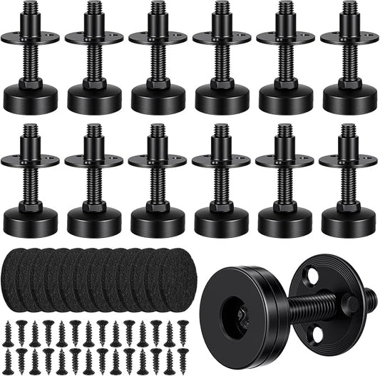 MAQUITA 12 Pack Furniture Leveling Feet Heavy Duty, Adjustable Furniture Feet by MAQUITA