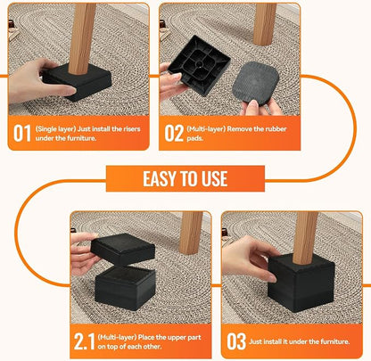 shouwuhho Furniture Risers, 16 Pack Bed Risers - Image 7