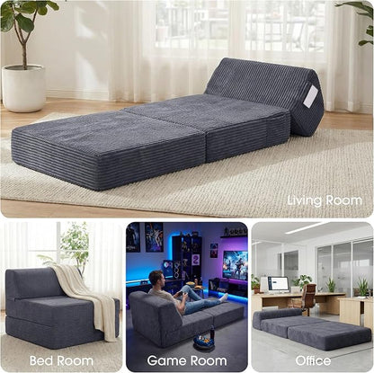 Kasunpul Folding Sofa Bed with Pillow, Memory Foam Fold Out Chair Bed, - Image 7
